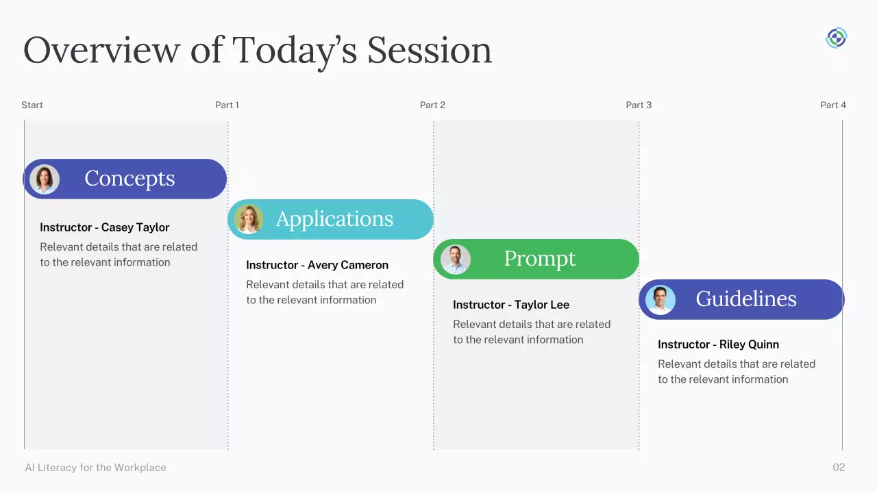 Presentasi Kursus AI Sederhana Hijau dan Biru