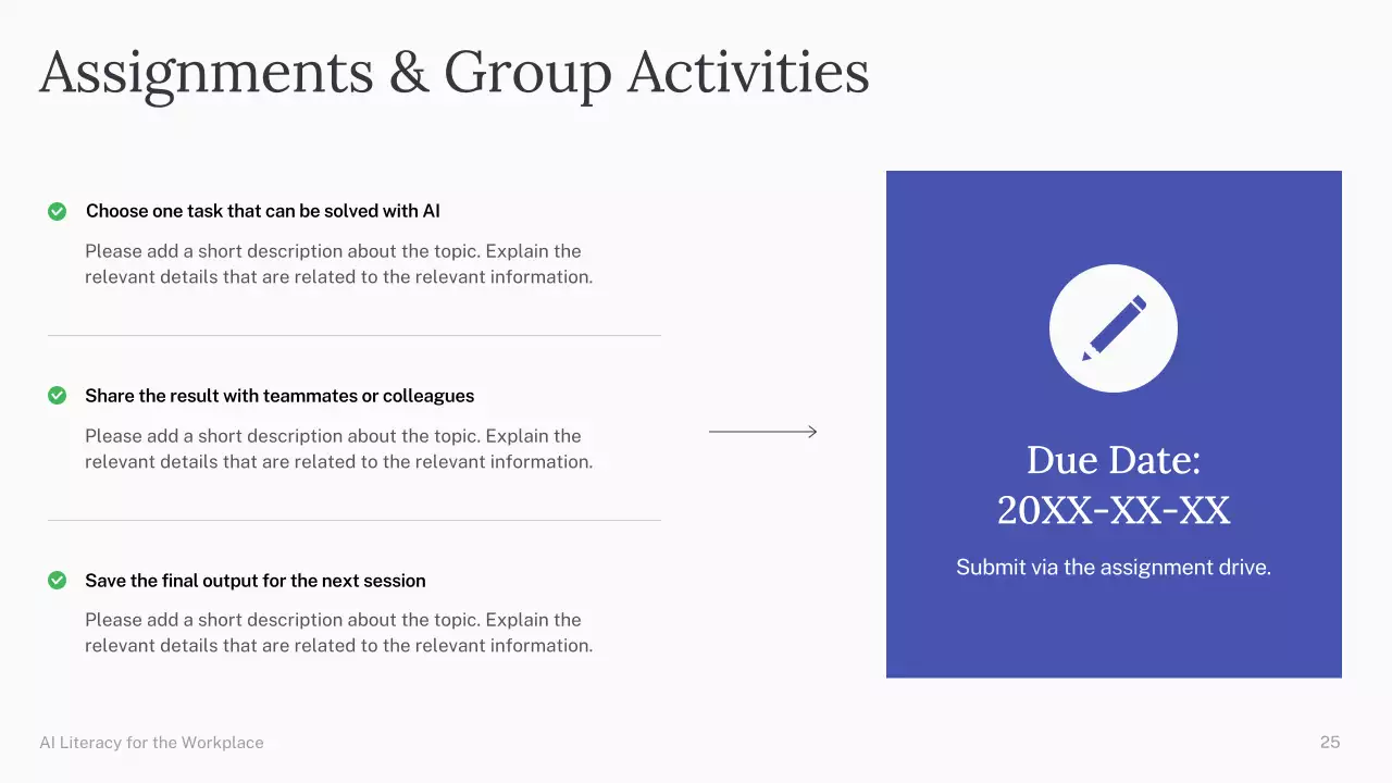 Presentasi Kursus AI Sederhana Hijau dan Biru