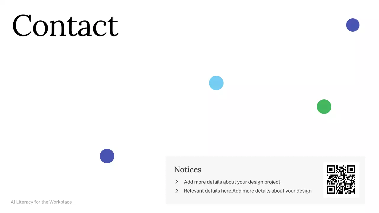 Presentasi Kursus AI Sederhana Hijau dan Biru