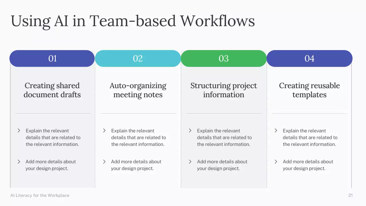Presentasi Kursus AI Sederhana Hijau dan Biru
