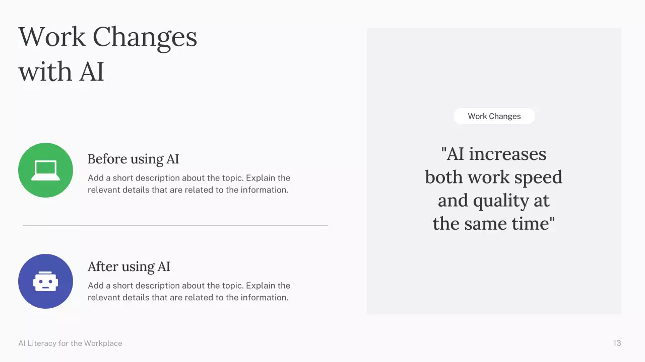 Presentasi Kursus AI Sederhana Hijau dan Biru