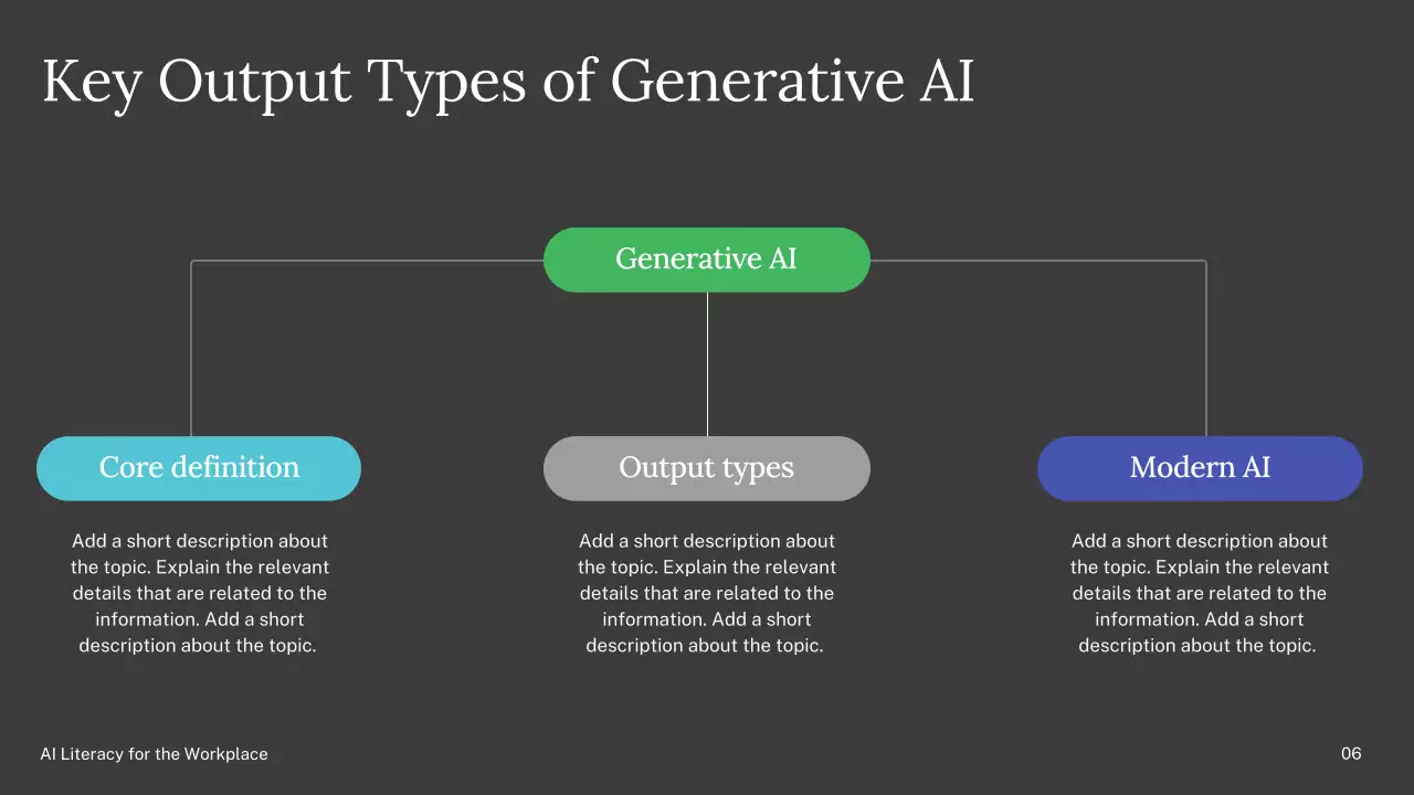 Presentasi Kursus AI Sederhana Hijau dan Biru