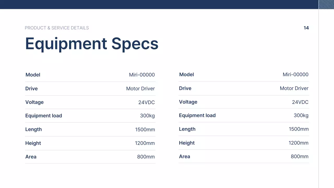 Navy blue neat company introduction text