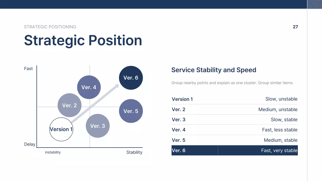 Navy blue neat company introduction text