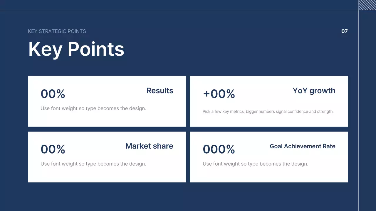 Navy blue neat company introduction text