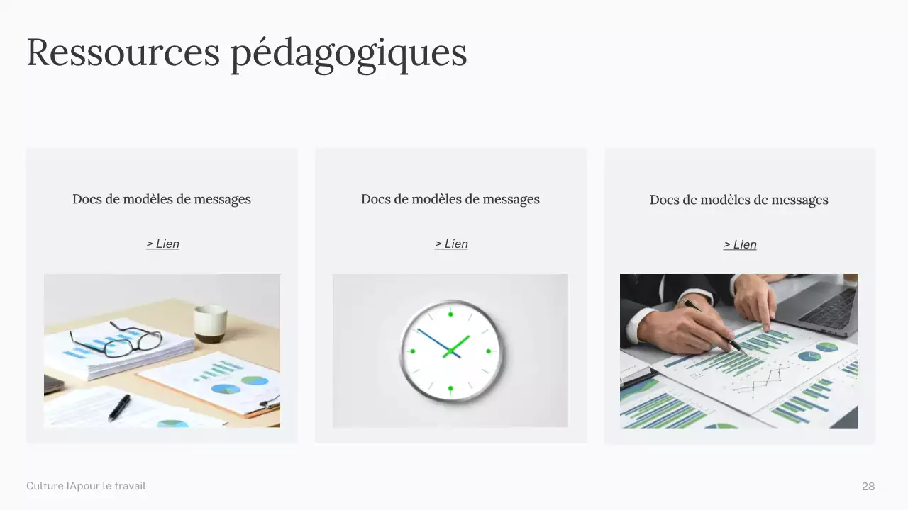 Présentation du cours d'IA simple vert et bleu