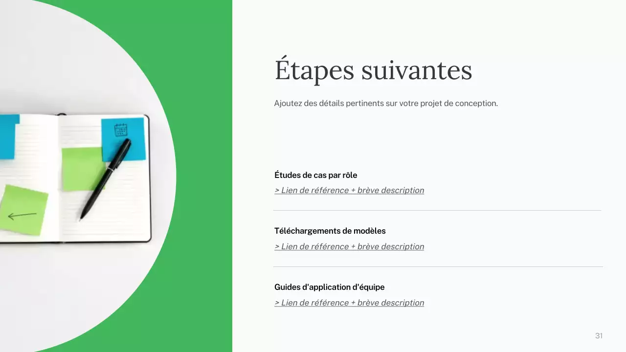 Présentation du cours d'IA simple vert et bleu