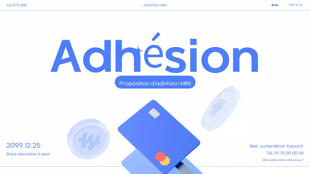 Offre d'adhésion Blue Modern