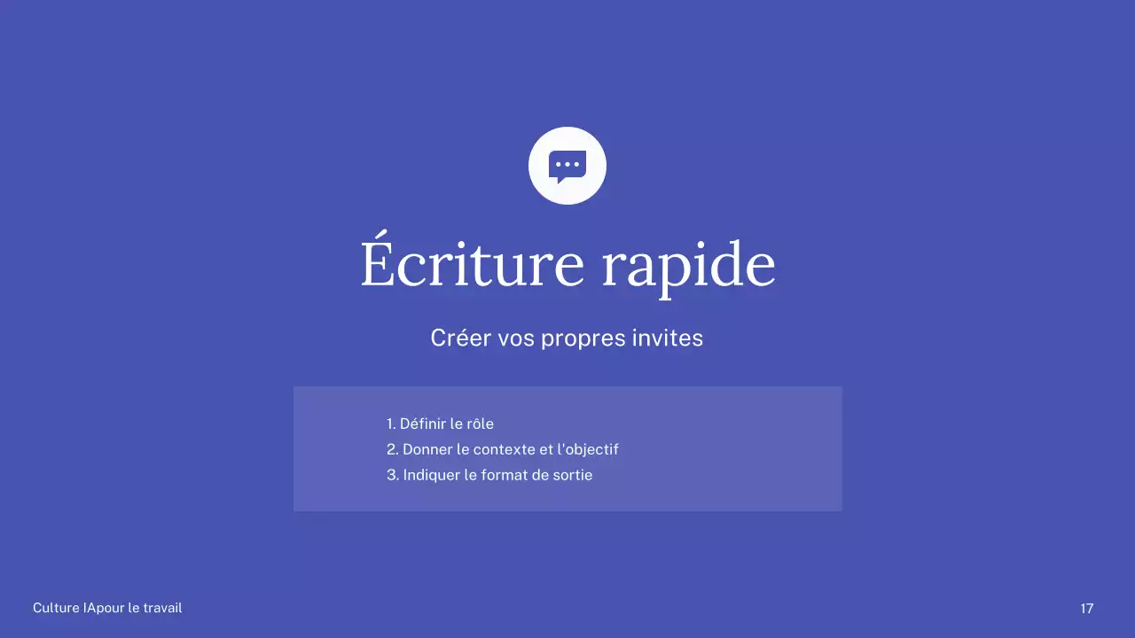 Présentation du cours d'IA simple vert et bleu