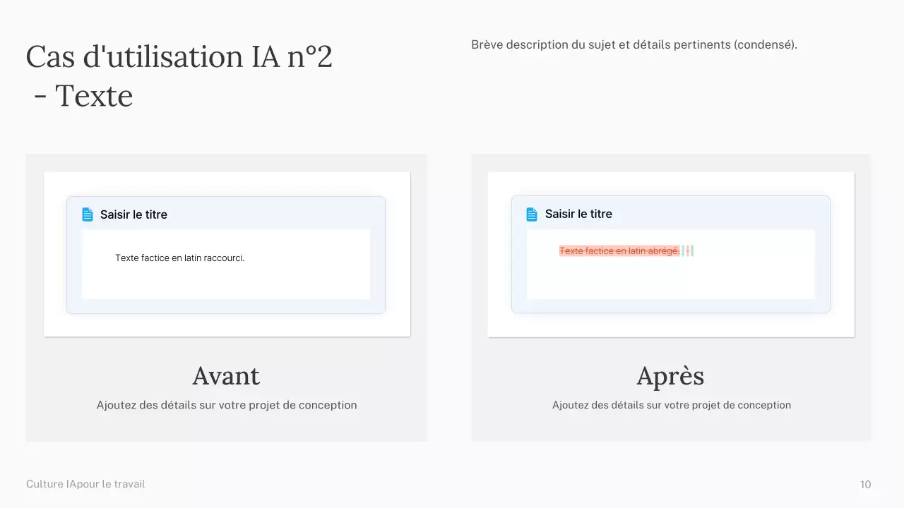 Présentation du cours d'IA simple vert et bleu