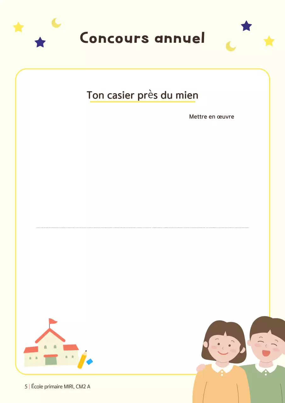 Projet d'anthologie de l'école Yellow Baby