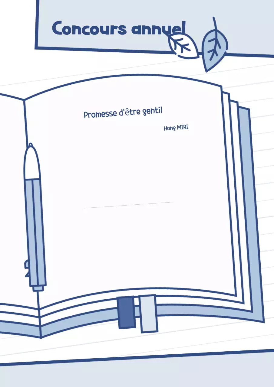 Anthologie de l'école d'illustrations simples bleu ciel