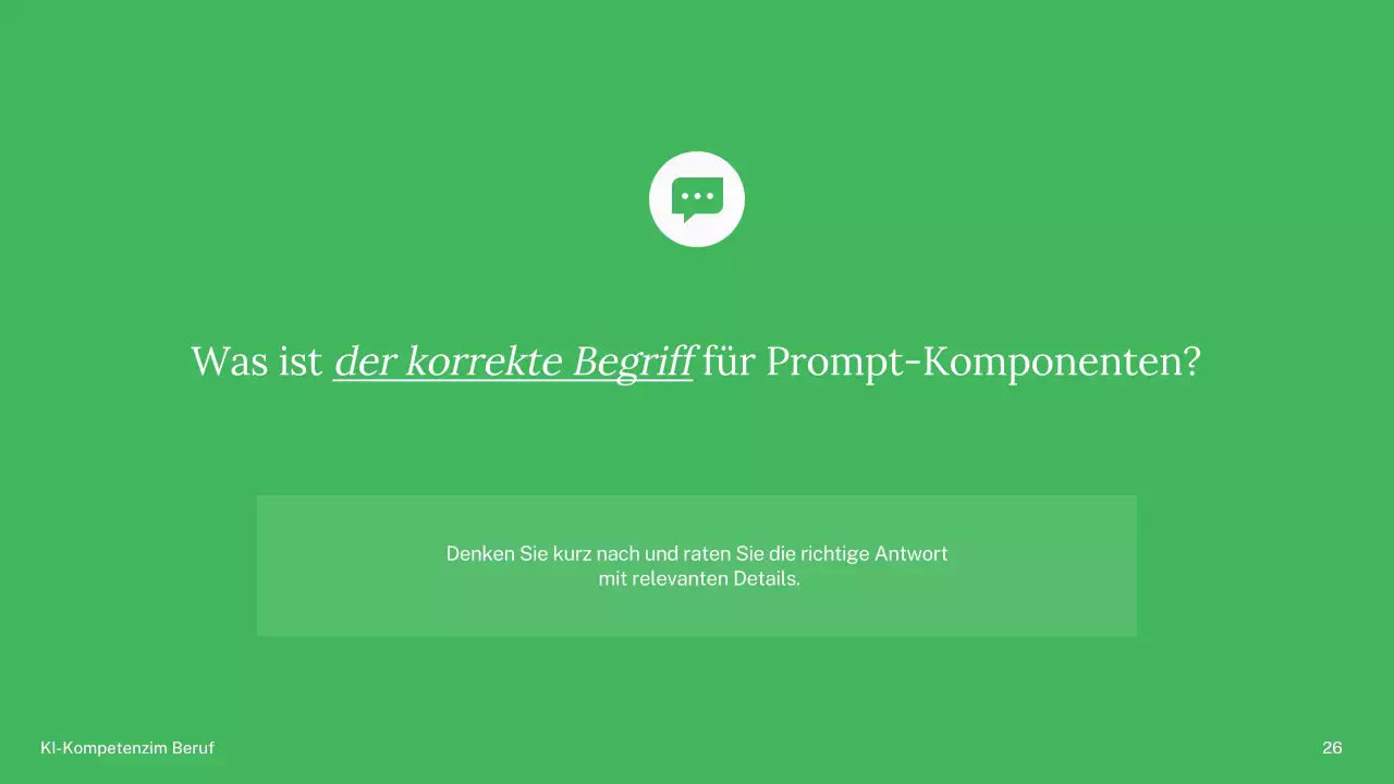 Präsentation des einfachen KI-Kurses „Grün und Blau“