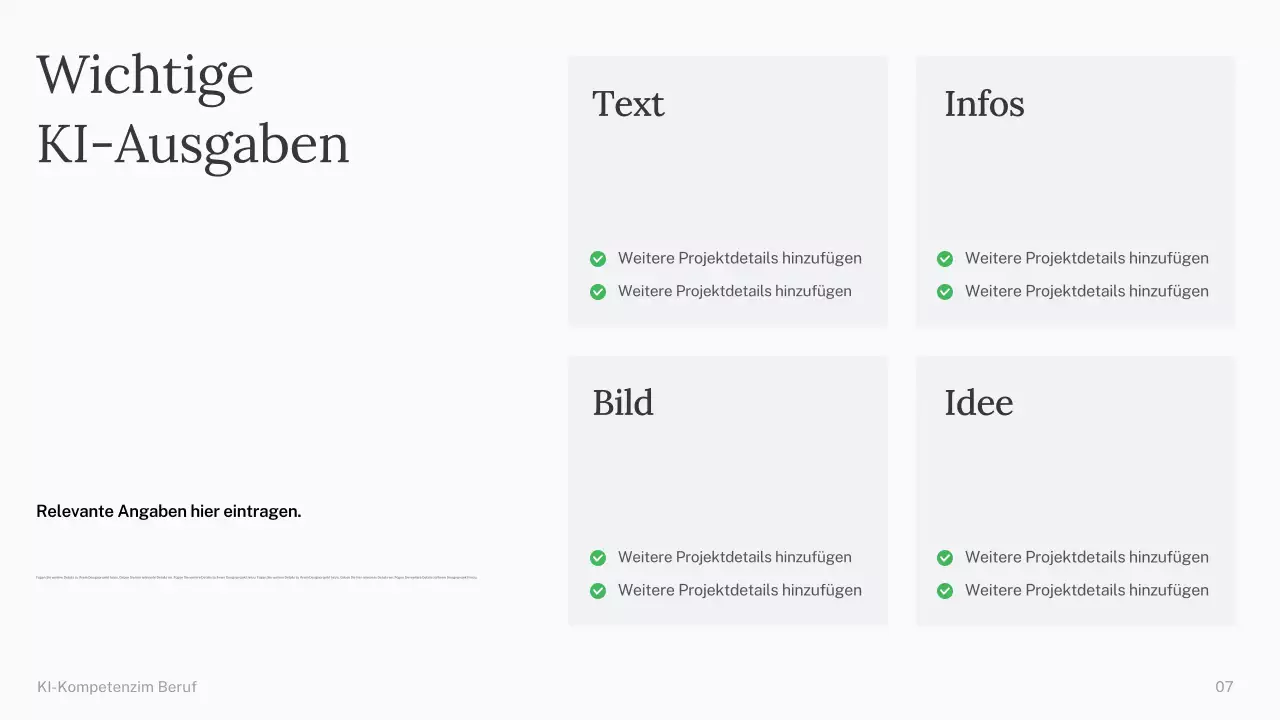 Präsentation des einfachen KI-Kurses „Grün und Blau“