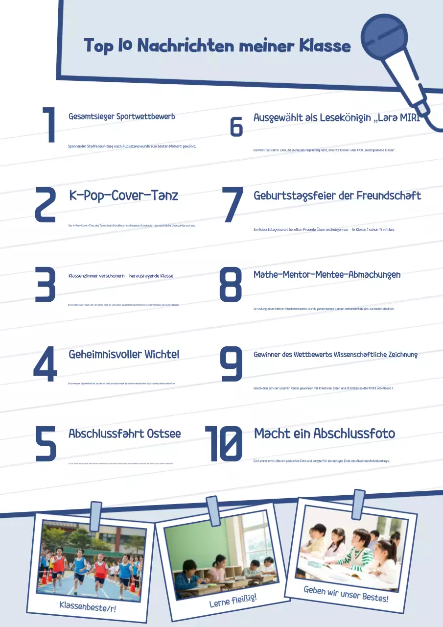 Himmelblaue einfache Illustration Schulanthologie