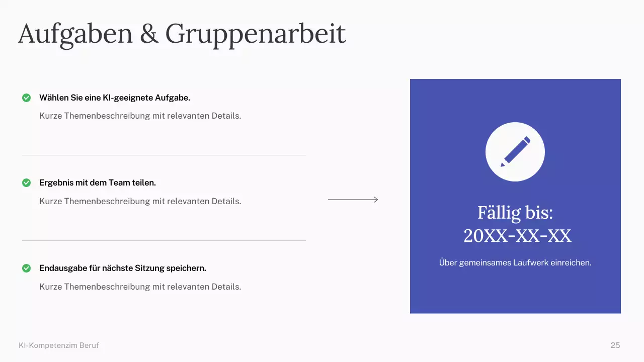 Präsentation des einfachen KI-Kurses „Grün und Blau“