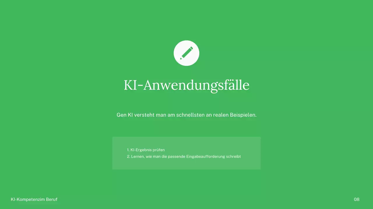 Präsentation des einfachen KI-Kurses „Grün und Blau“