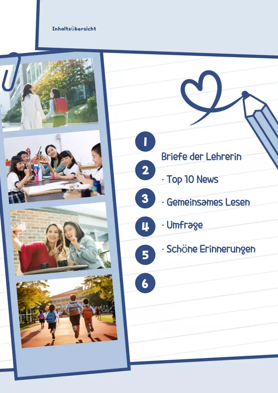 Himmelblaue einfache Illustration Schulanthologie