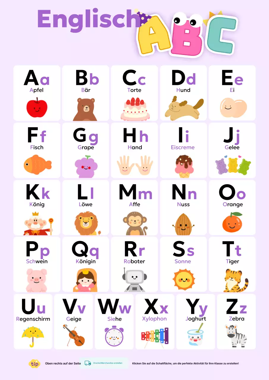 Yeonboras niedliche englische Lehrmaterialien