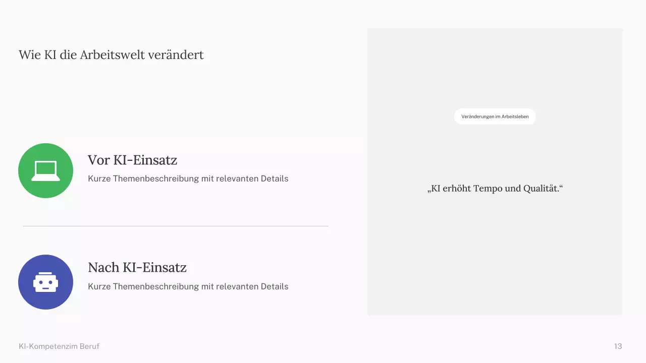 Präsentation des einfachen KI-Kurses „Grün und Blau“