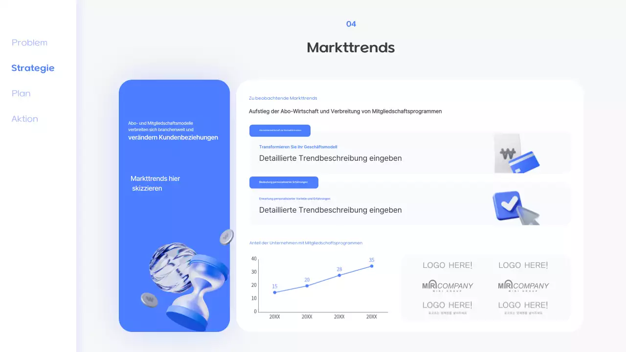 Blue Modern Mitgliedschaftsangebot