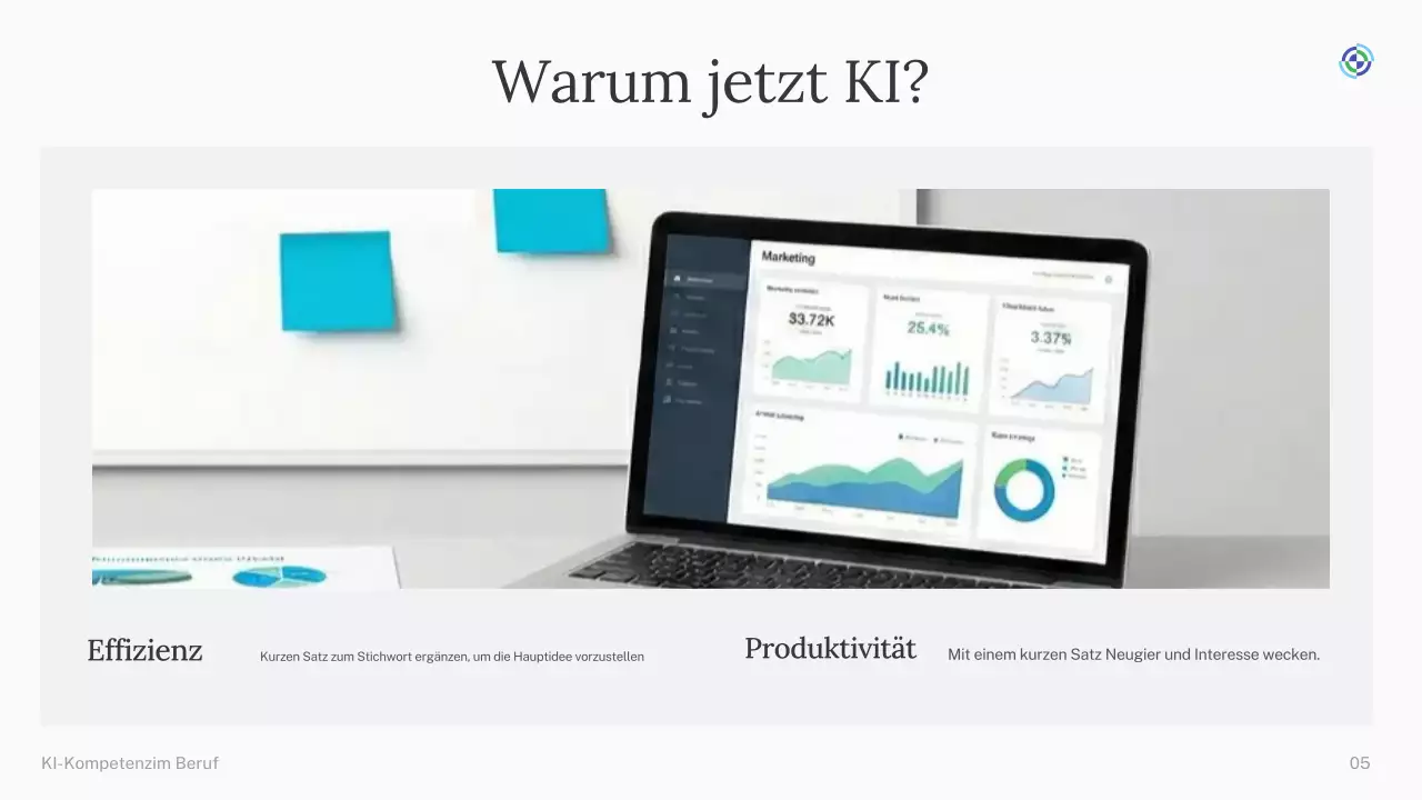 Präsentation des einfachen KI-Kurses „Grün und Blau“