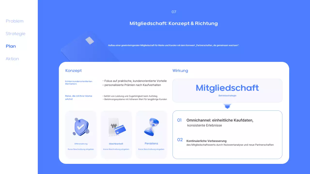 Blue Modern Mitgliedschaftsangebot