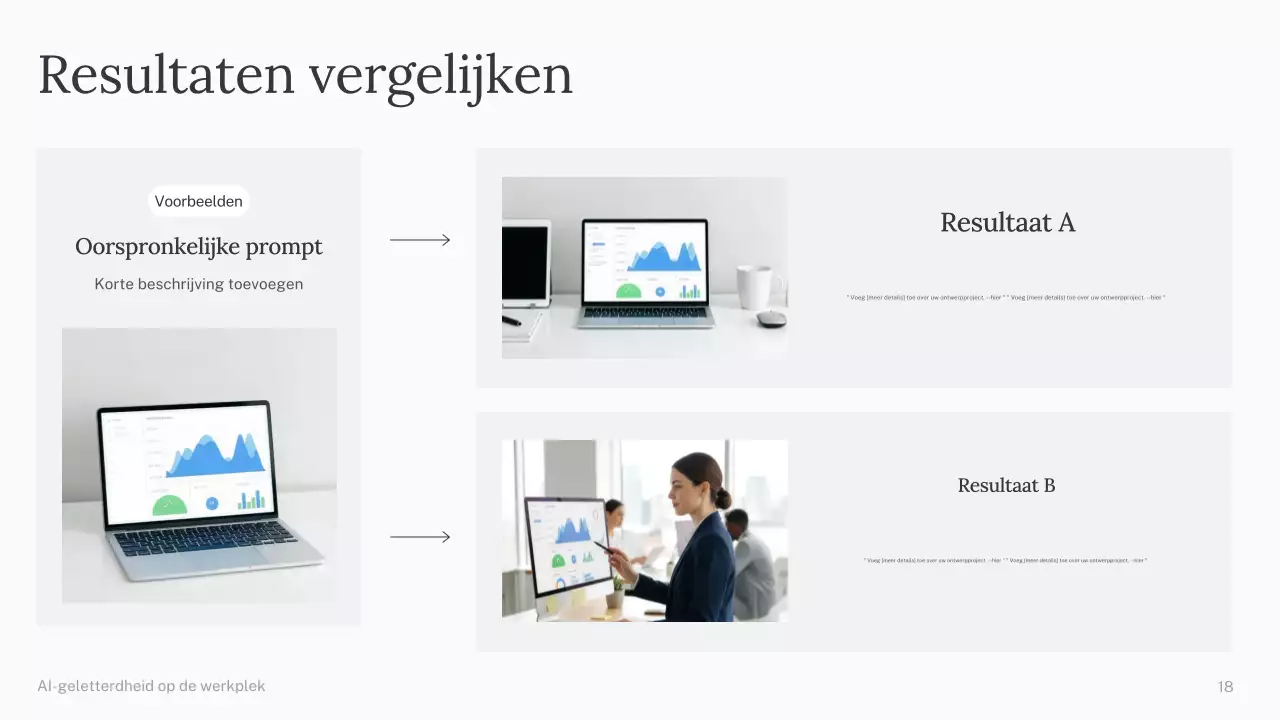 Groene en blauwe eenvoudige AI-cursuspresentatie