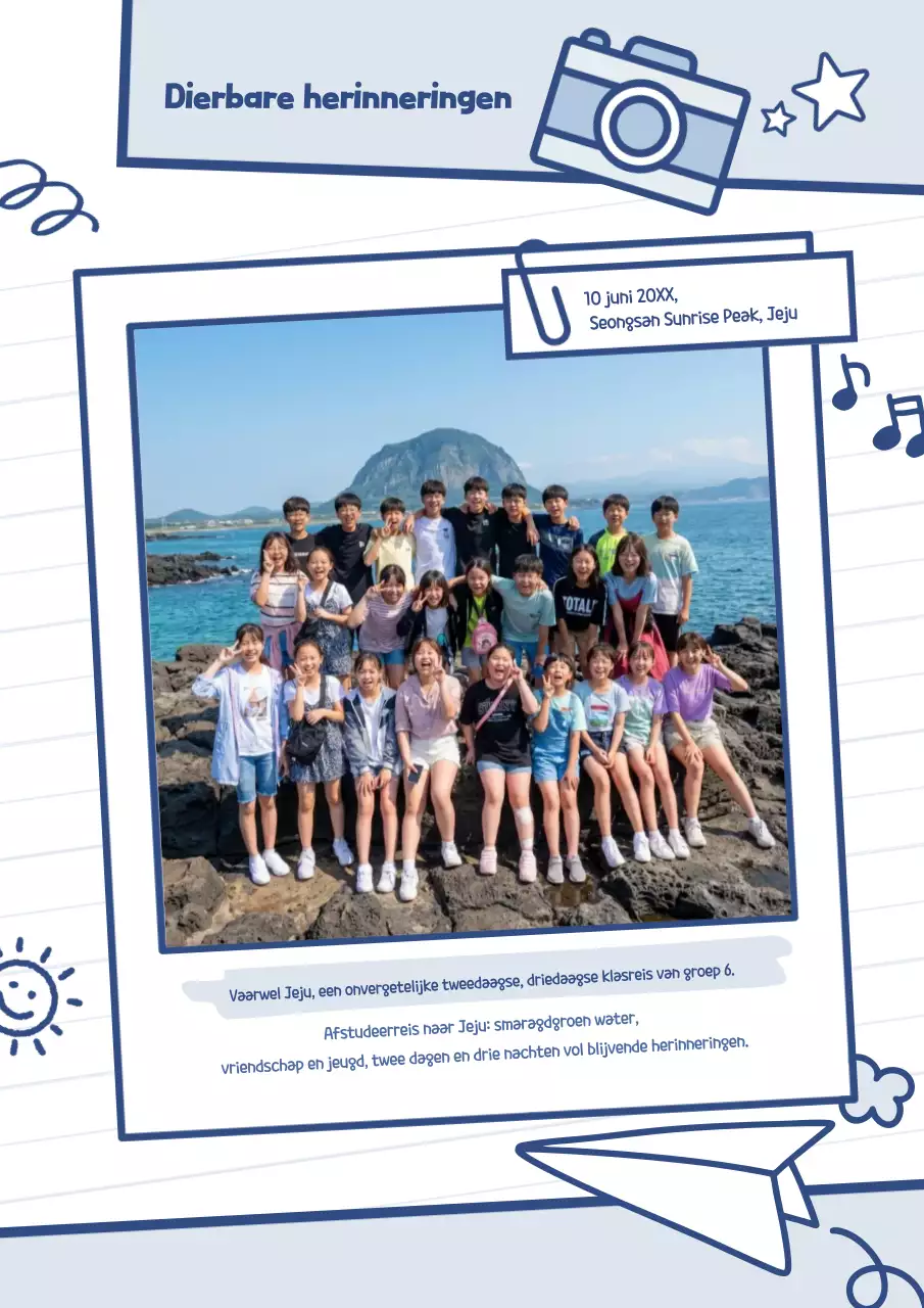 Hemelsblauwe eenvoudige illustratie schoolbloemlezing