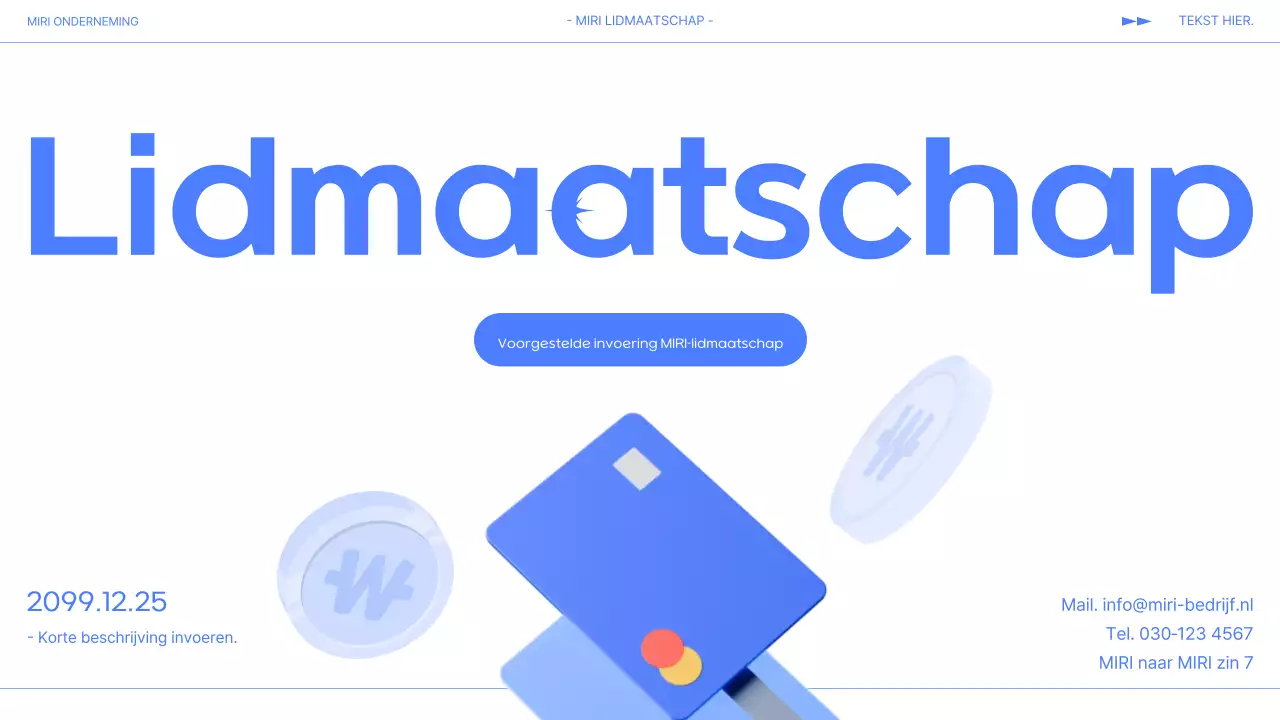 Blue Modern Lidmaatschapsaanbieding