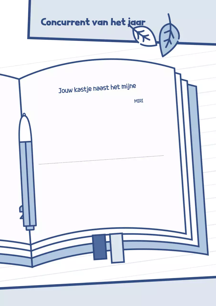 Hemelsblauwe eenvoudige illustratie schoolbloemlezing