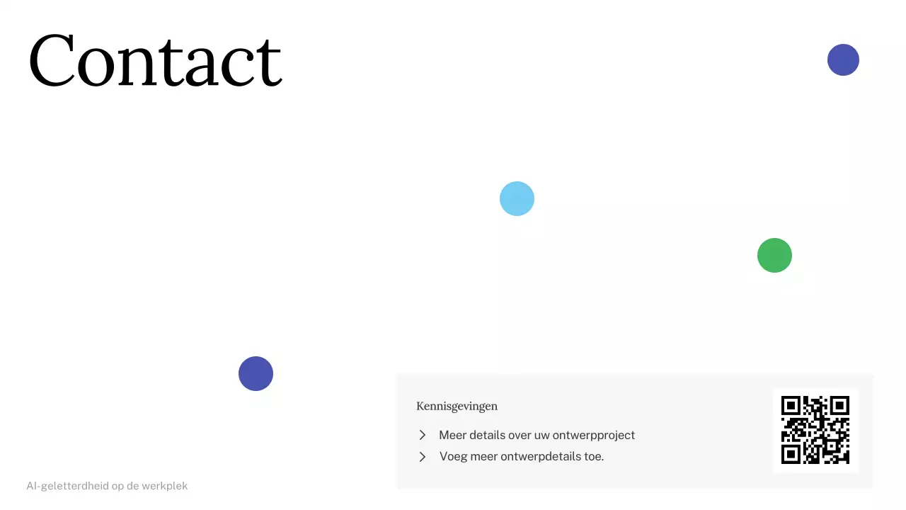 Groene en blauwe eenvoudige AI-cursuspresentatie