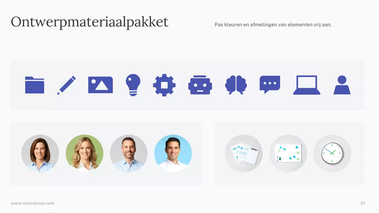 Groene en blauwe eenvoudige AI-cursuspresentatie