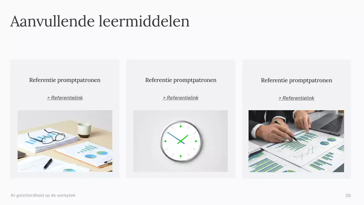 Groene en blauwe eenvoudige AI-cursuspresentatie