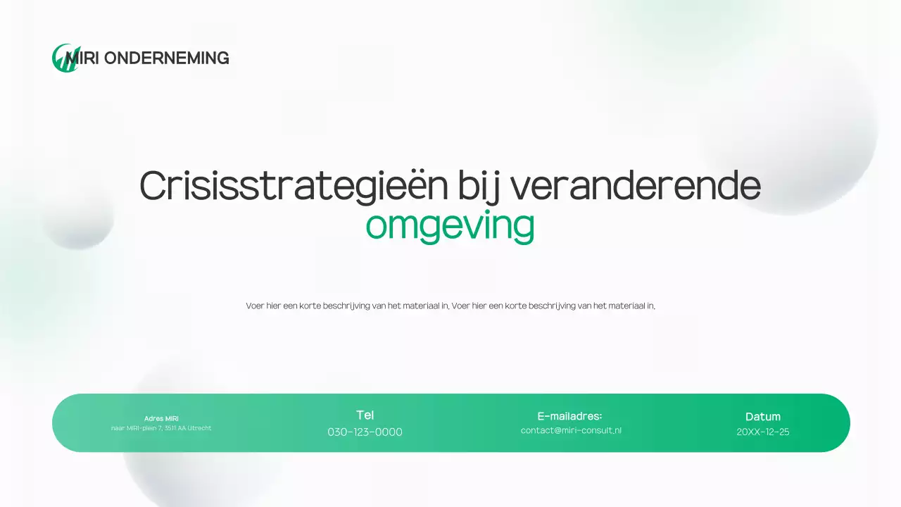 Groen en schoon milieu rapport