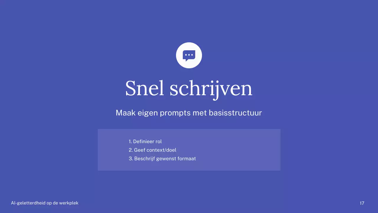 Groene en blauwe eenvoudige AI-cursuspresentatie