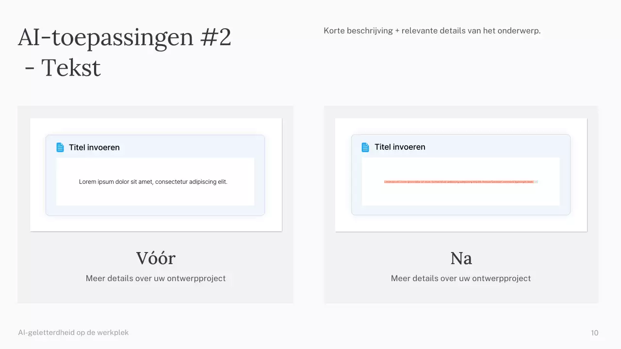 Groene en blauwe eenvoudige AI-cursuspresentatie