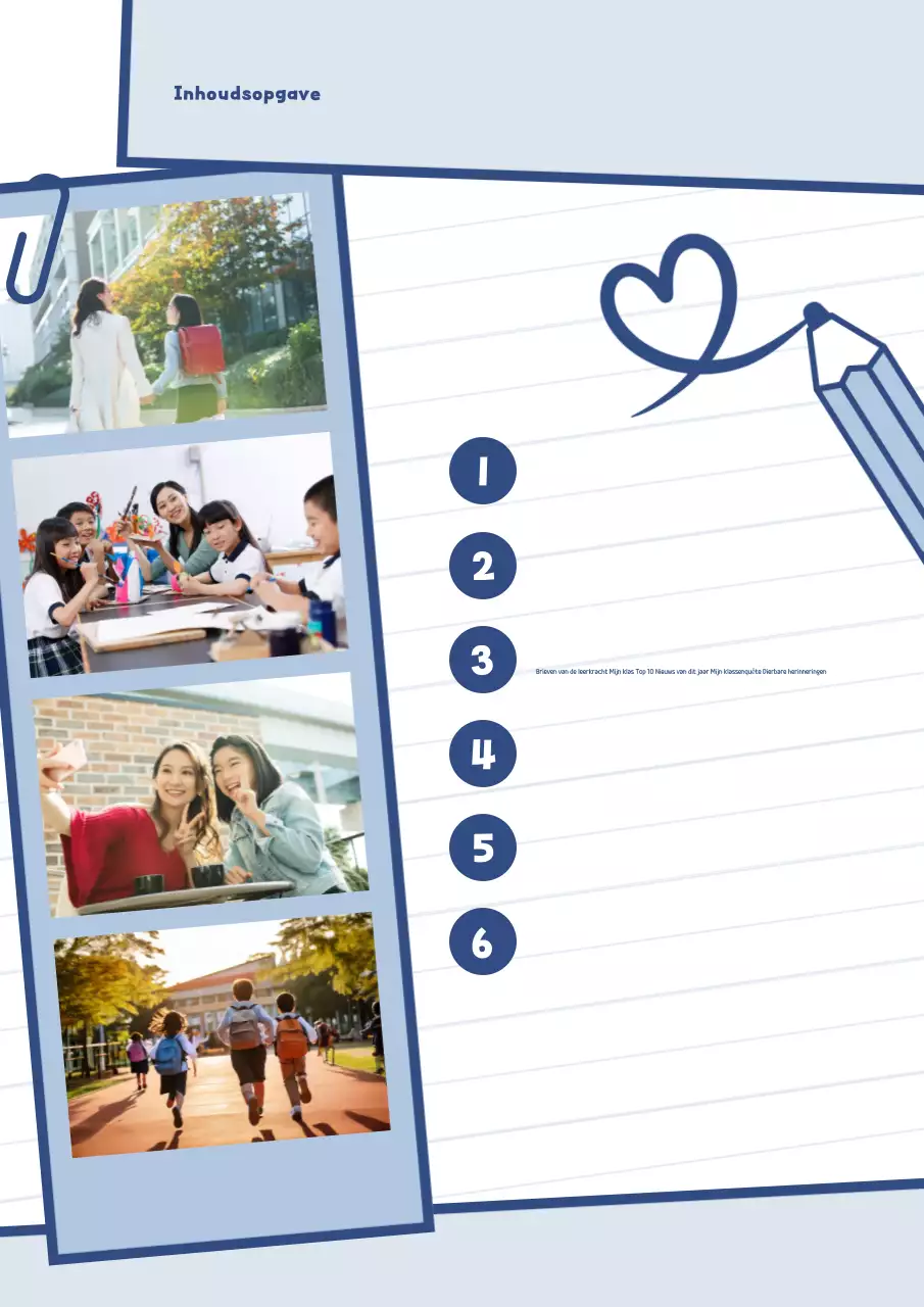 Hemelsblauwe eenvoudige illustratie schoolbloemlezing