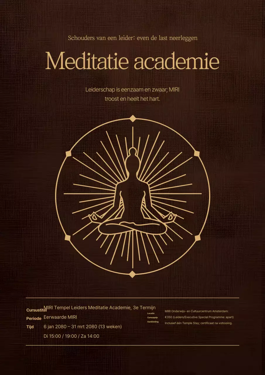 Brown Traditionele Meditatietraining Advertentie
