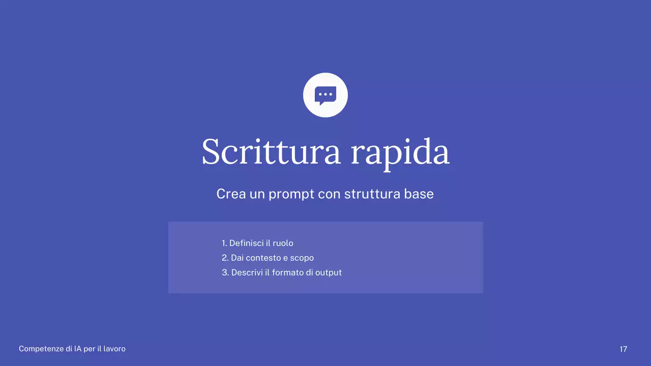 Presentazione del corso di intelligenza artificiale semplice verde e blu