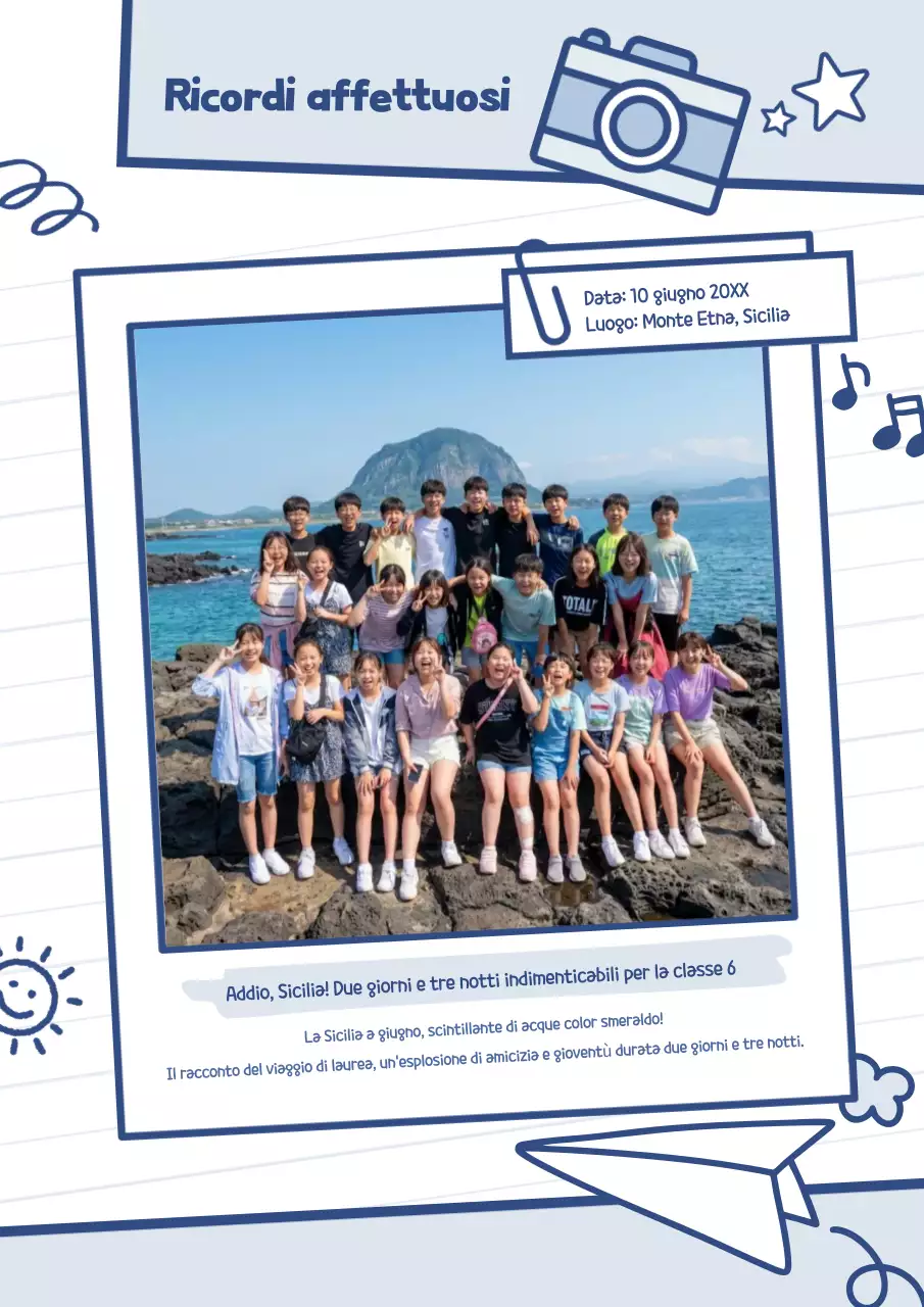 Antologia scolastica di illustrazioni semplici blu cielo