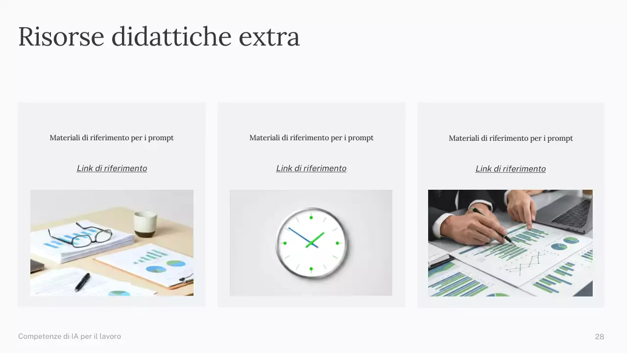 Presentazione del corso di intelligenza artificiale semplice verde e blu