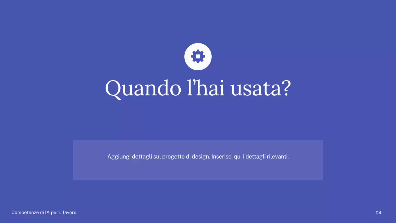 Presentazione del corso di intelligenza artificiale semplice verde e blu