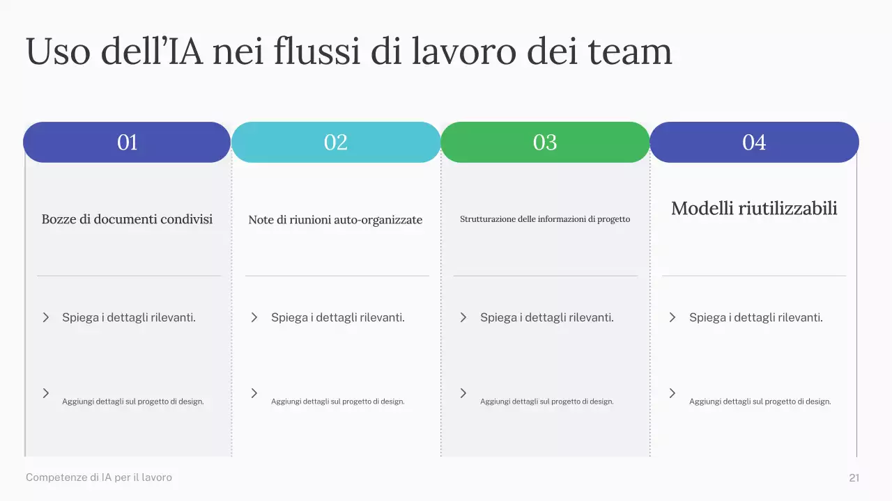 Presentazione del corso di intelligenza artificiale semplice verde e blu