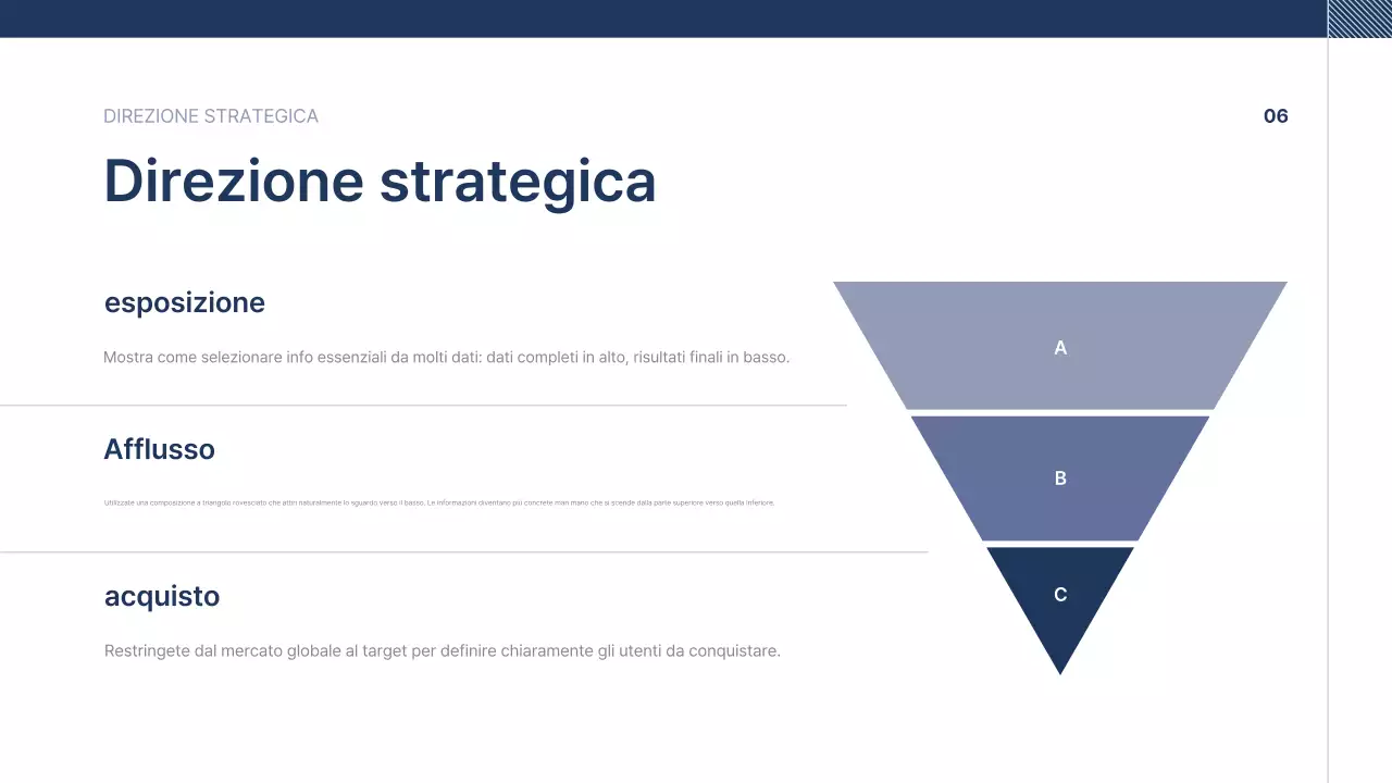 Testo di presentazione aziendale blu navy