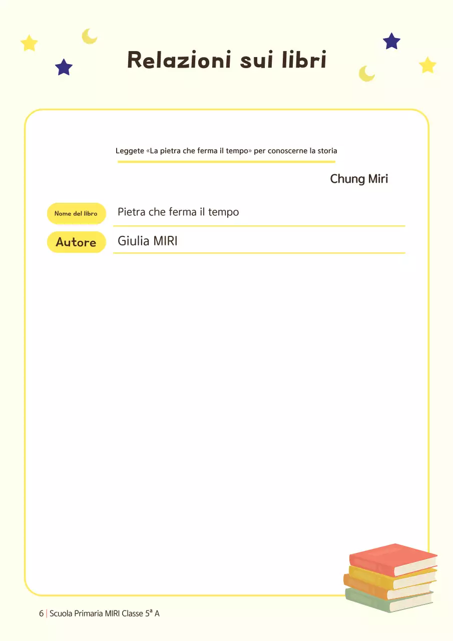 Progetto antologico della scuola Yellow Baby