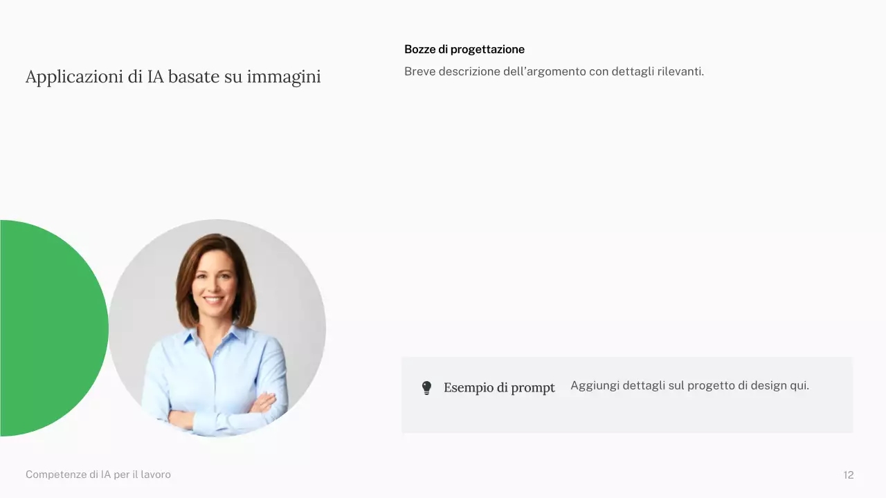 Presentazione del corso di intelligenza artificiale semplice verde e blu