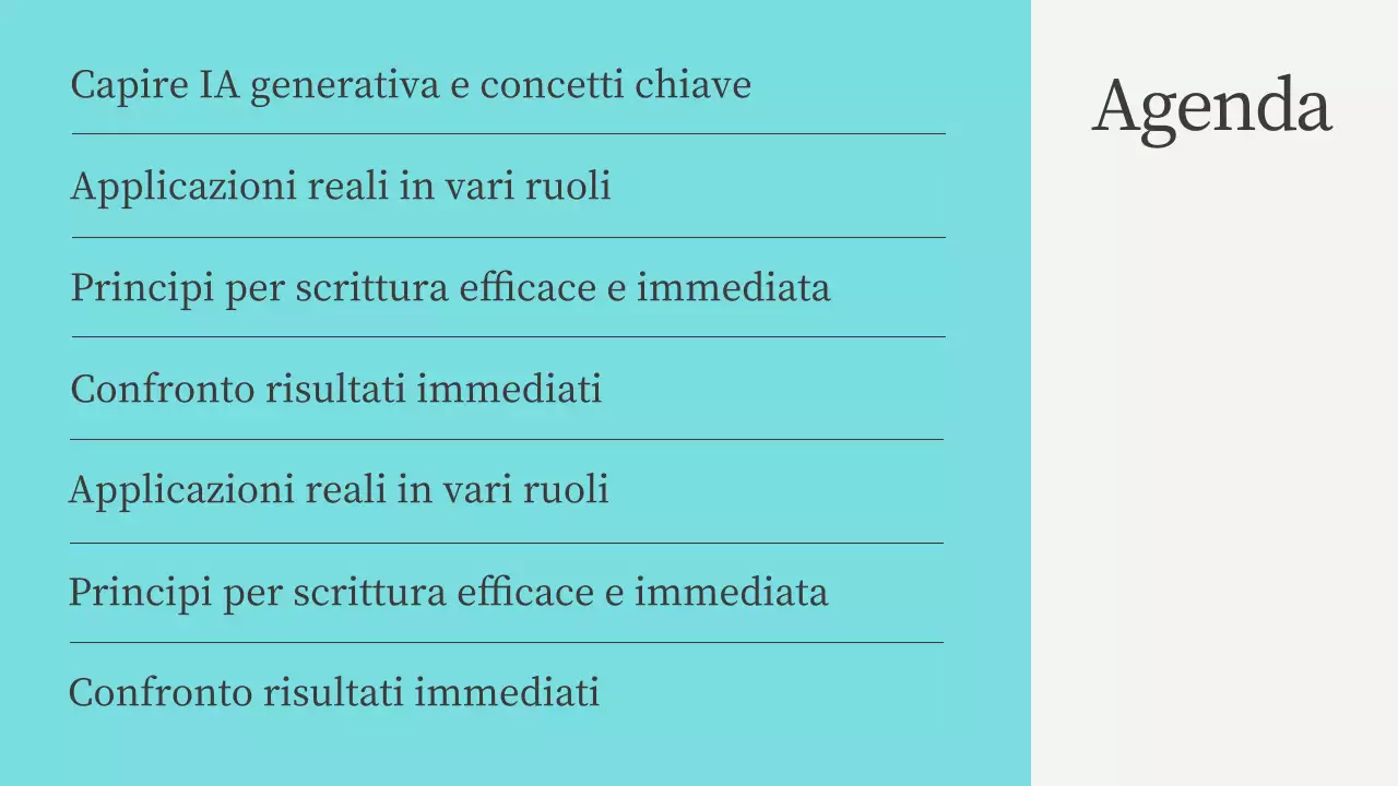 Presentazione del corso di intelligenza artificiale moderna Teal