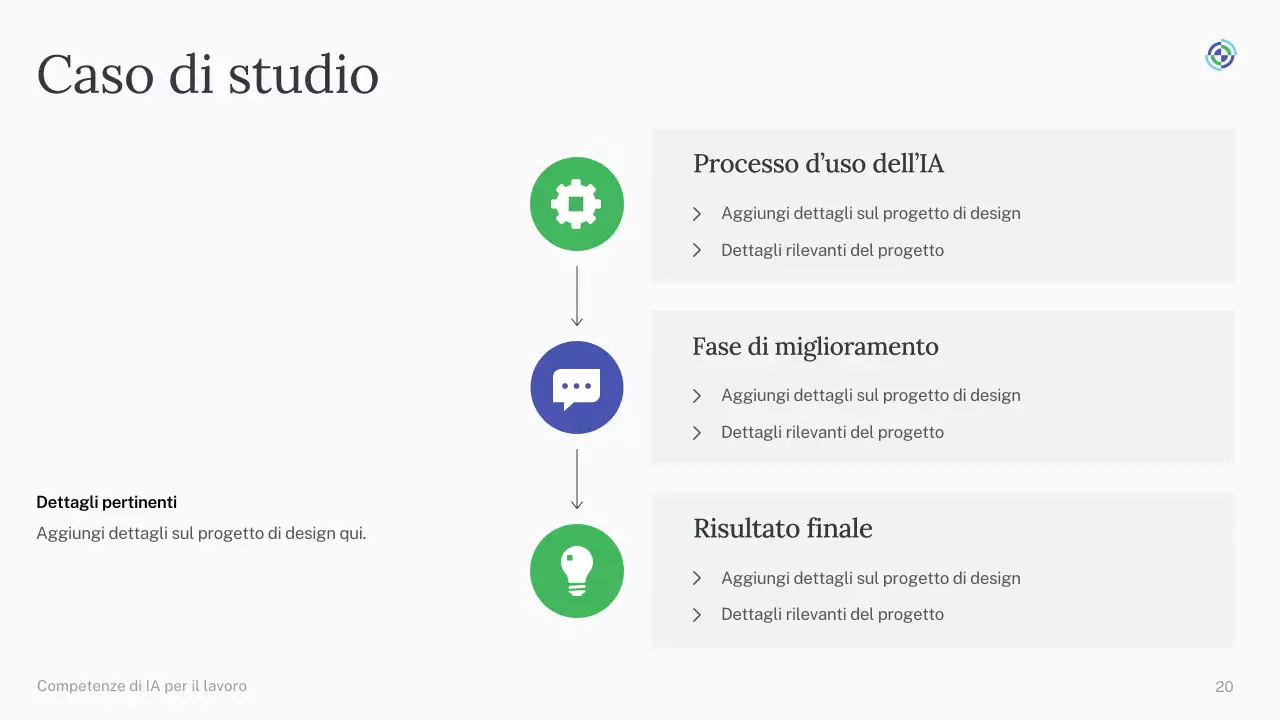 Presentazione del corso di intelligenza artificiale semplice verde e blu