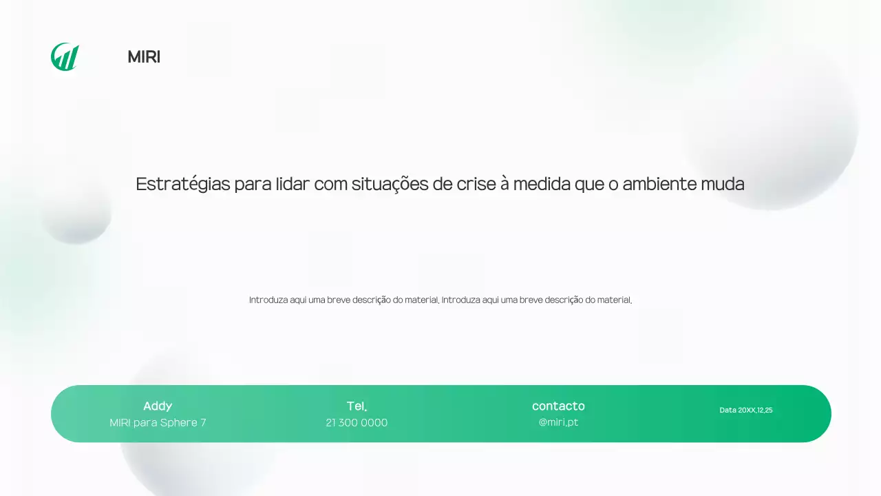 Relatório sobre um Ambiente Verde e Limpo